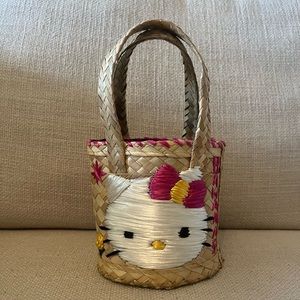 Hello Kitty Bahamas Small Straw Tote Bag